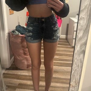 American Eagle ripped jean shorts